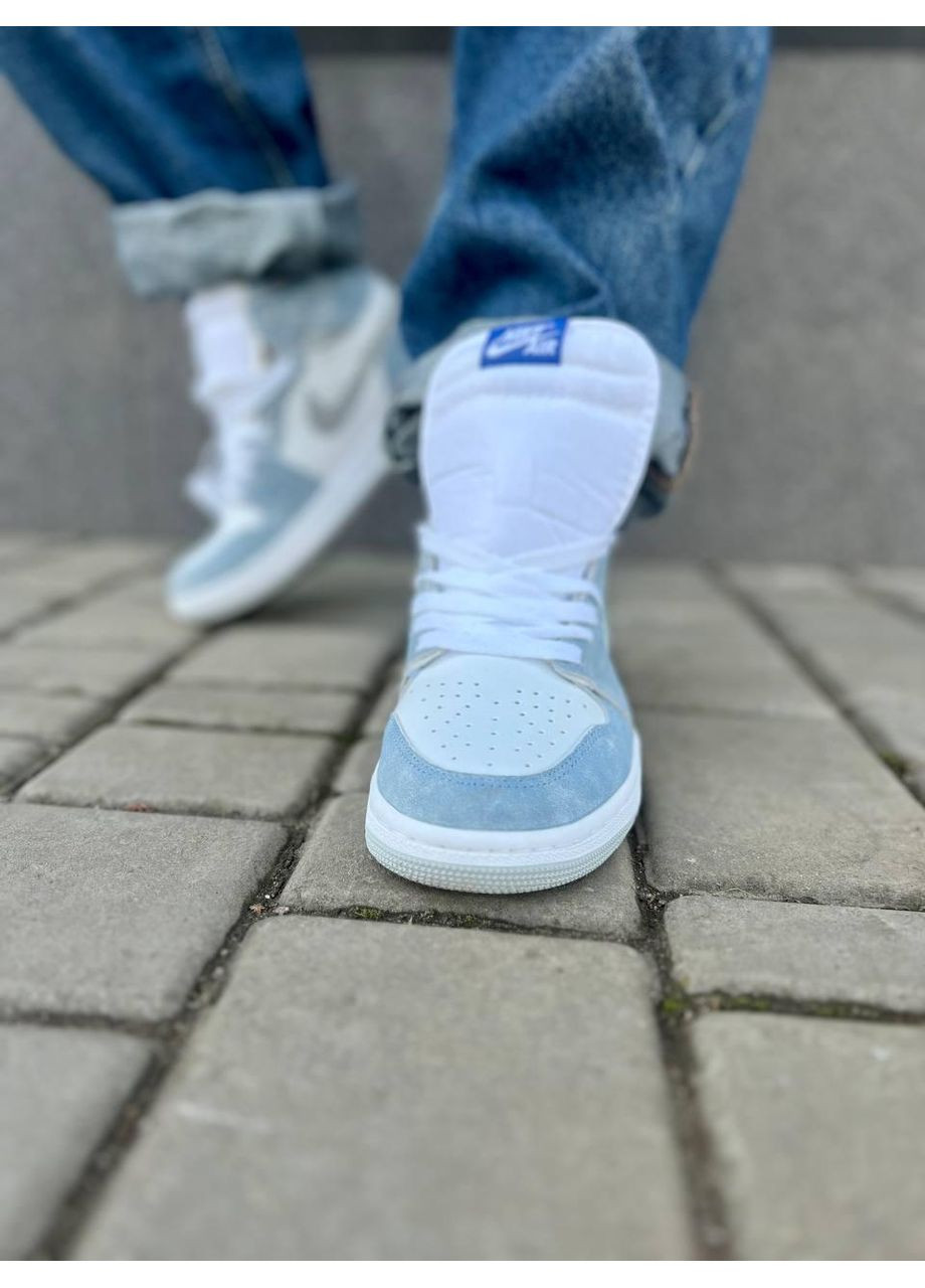 КРОСІВКИ ЖІНОЧІ NIKE AIR JORDAN RETRO 1 HYPER ROYAL НАЙК АІР ДЖОРДАН No Brand білі зими (368862359)
