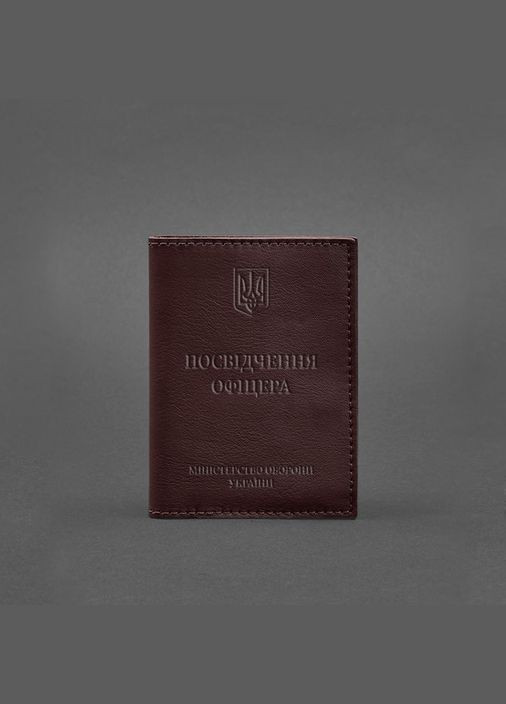 Кожаная обложка для удостоверения офицера 9.0 бордовая (A-027844) BlankNote (329186657)
