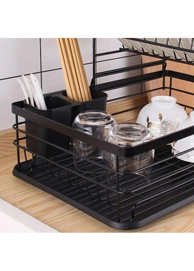 Сушилка для посуды с поддоном двухуровневая No Brand (353395829)