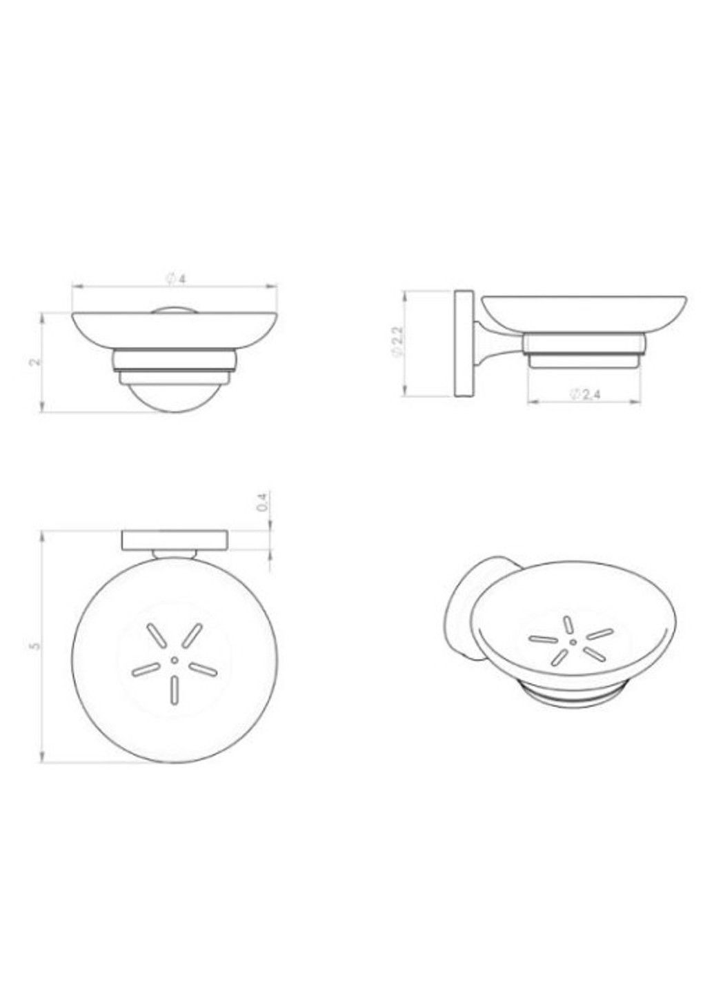 Мыльница настенная Felce (FE11-13) Хром Gedy (331639266)