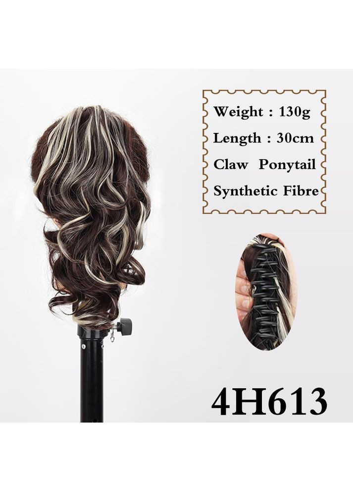 Накладний хвіст хвилястий на крабі шиньйон термоволокно 30 см No Brand мелювання (364551122)