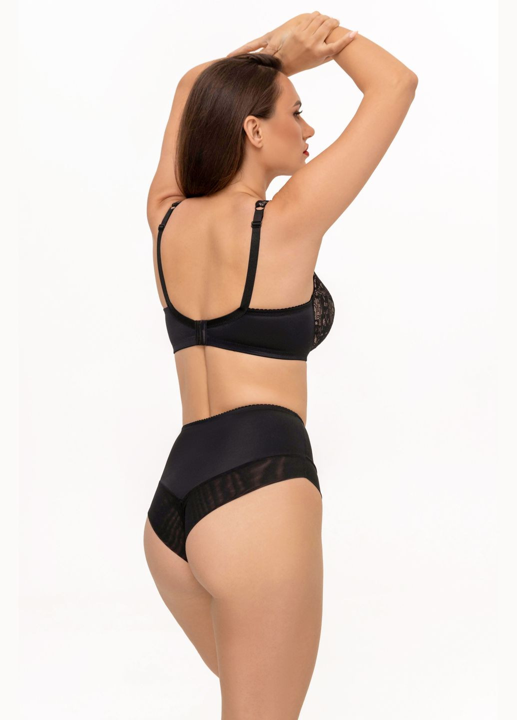 Чорний бюстгальтер балконет margo Kalyna з кісточками поліамід