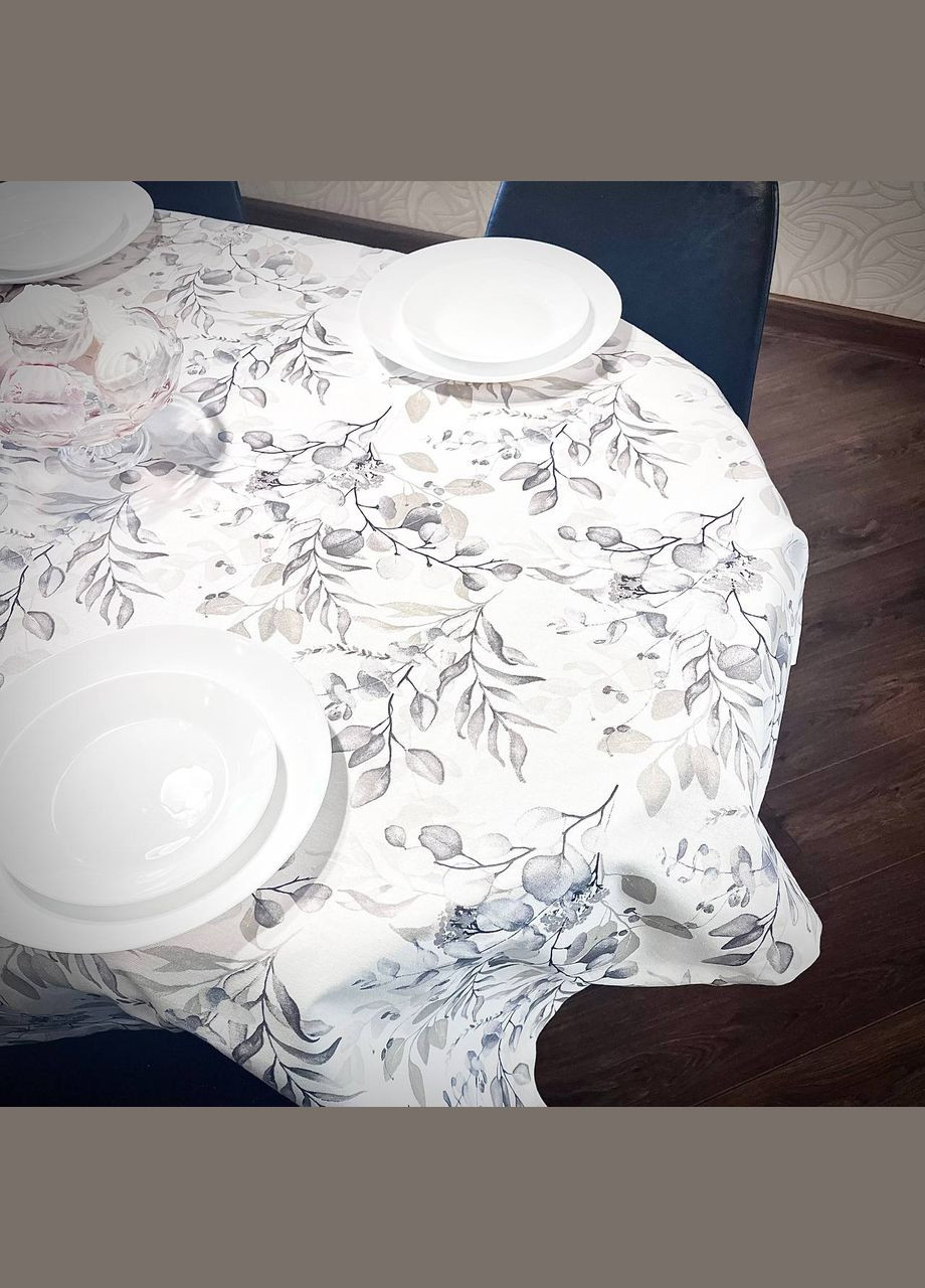 Скатерть водоотталкивающая 140х170см Эвкалипт Серый Malva (305830987)