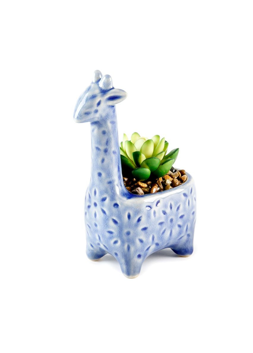 Искусственное растение в горшке MY HOME 15.5 см Зеленое/голубое (DHFLOWERS-20 GREEN/BLUE) MVM (301084631)