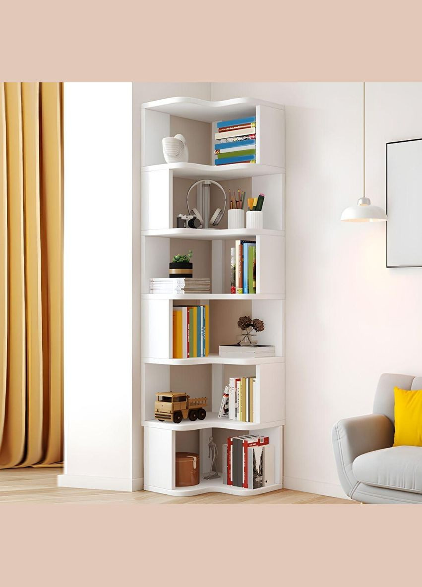 Стелаж кутовий з дерева Даргавел 6 зефір (УСП-604520) No Brand (327866273)