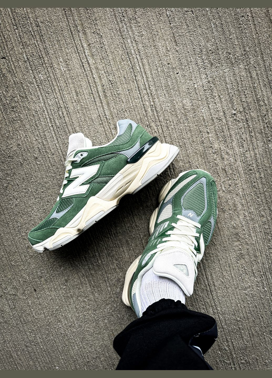 Зелені Осінні кросівки чоловічі і жіночі new balance 9060 green | нью беланс 9060 зелені No Brand