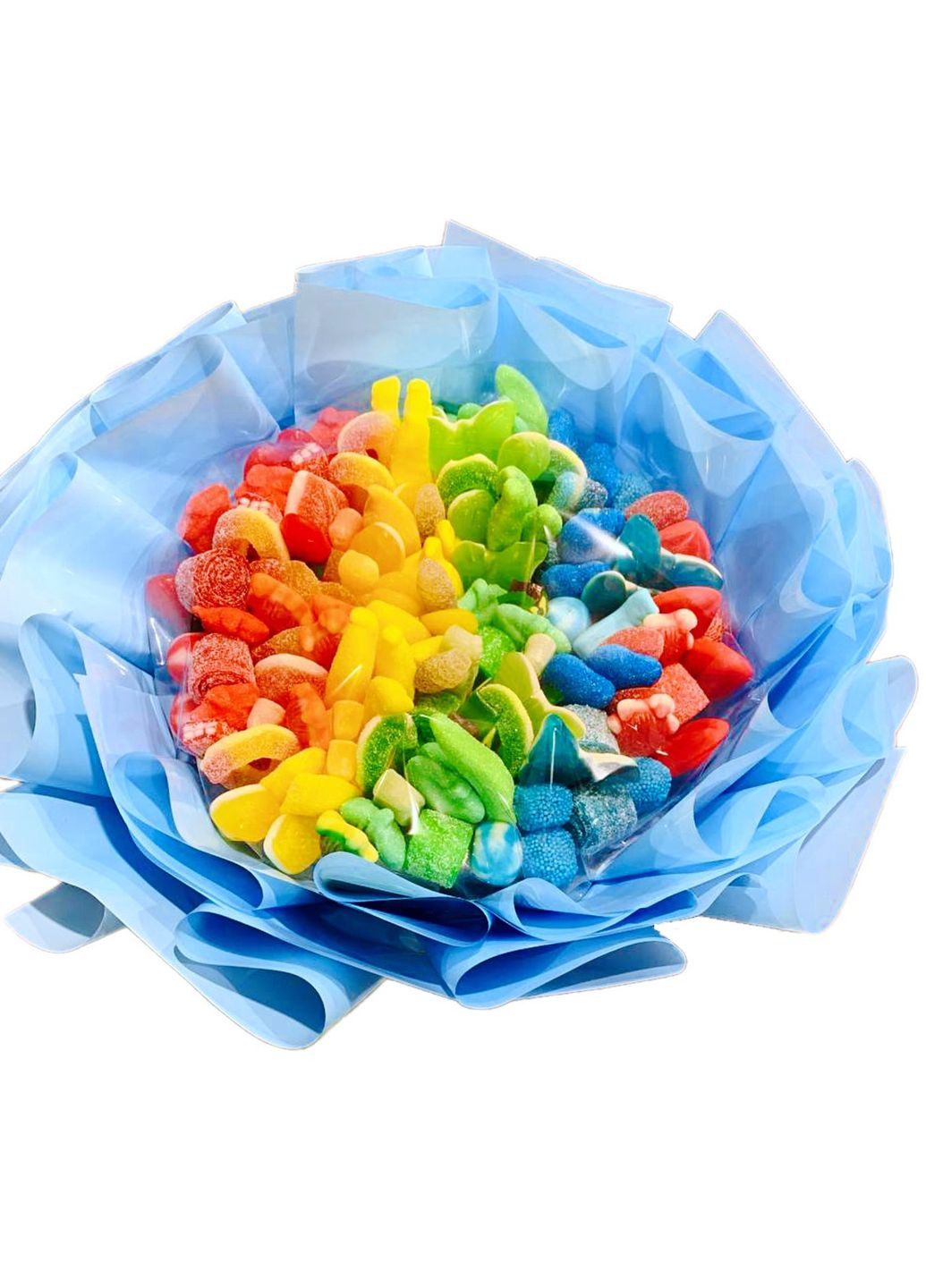 Сладкий букет из мармелада и маршмелоу Радуга - 1 Мармеладный Кот 1 кг Мармеладний Кіт (315427737)