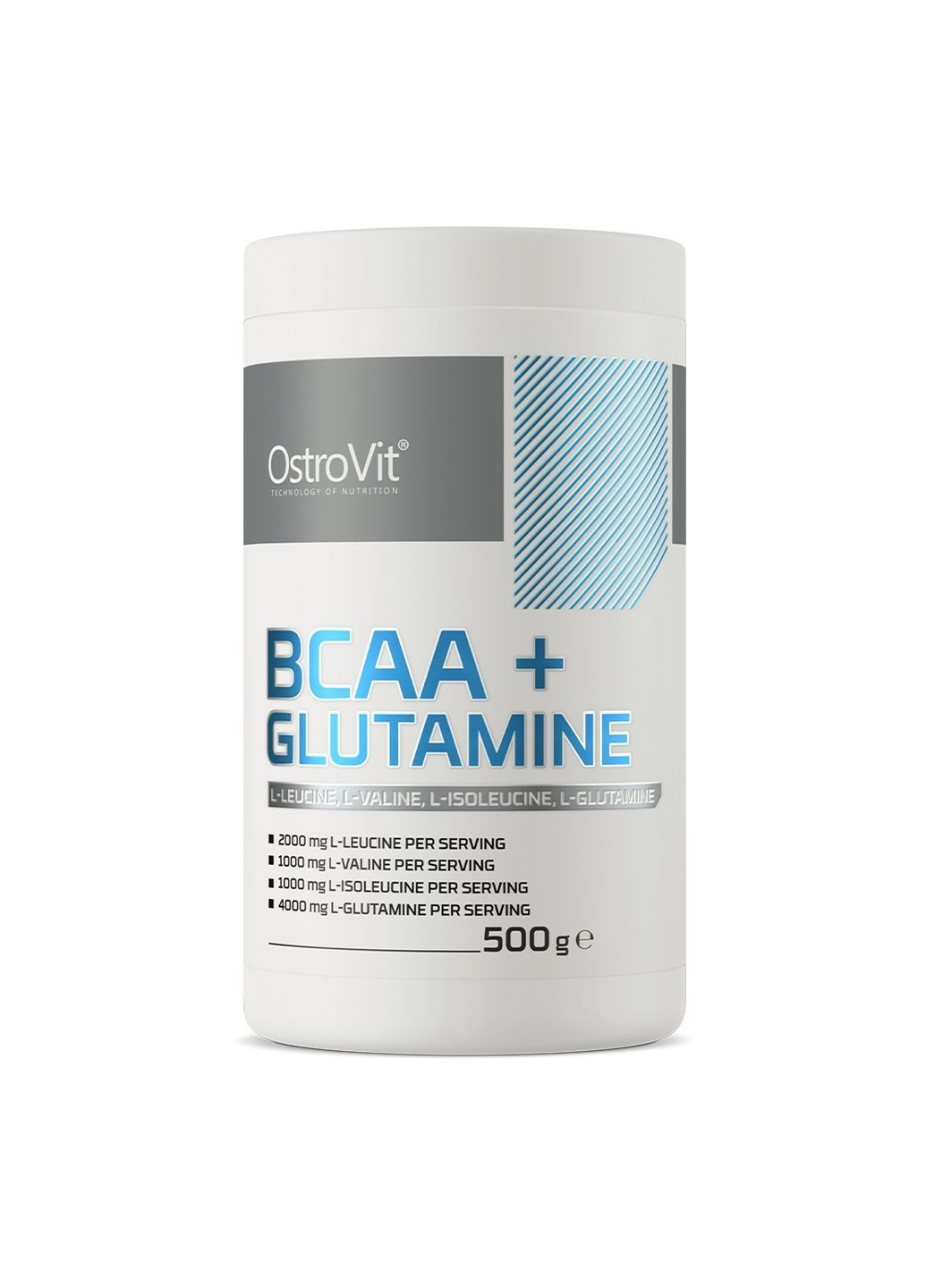 Амінокислота BCAA BCAA + Glutamine, 500 грам Апельсин Ostrovit (293421739)