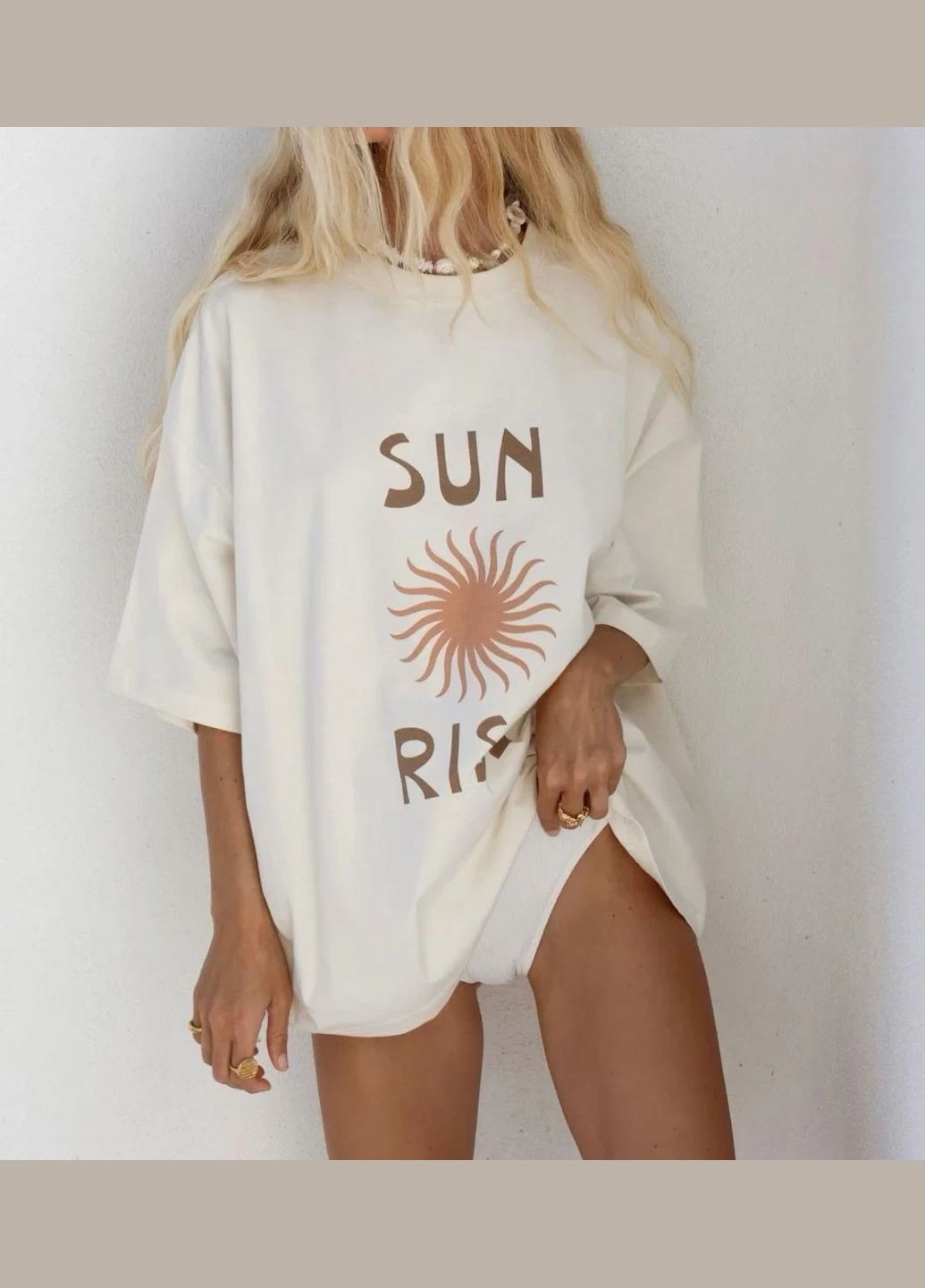 Футболка жіноча з принтом 48 Біла 2664087550 No Brand - (341249571)