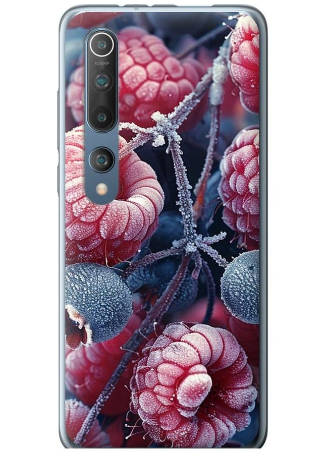 2D пластиковый чехол 'Морозные ягоды' для Endorphone Xiaomi Mi 10 (285119531)