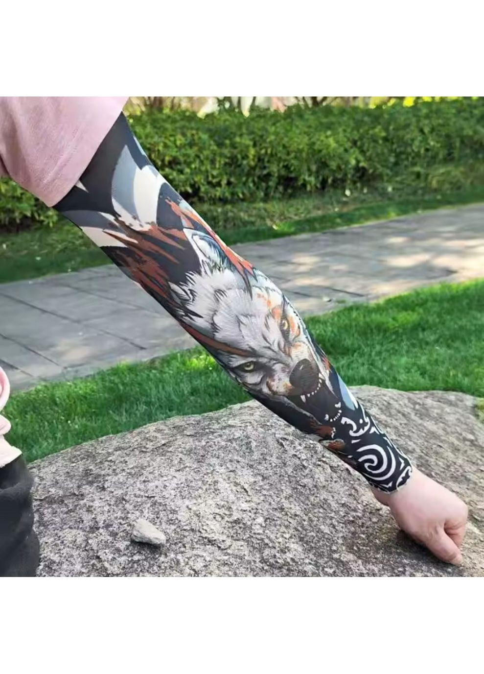 Тату рукав з вовком брутальний для байкерів чи на свято "Wolf" (1 шт) China (366874752)