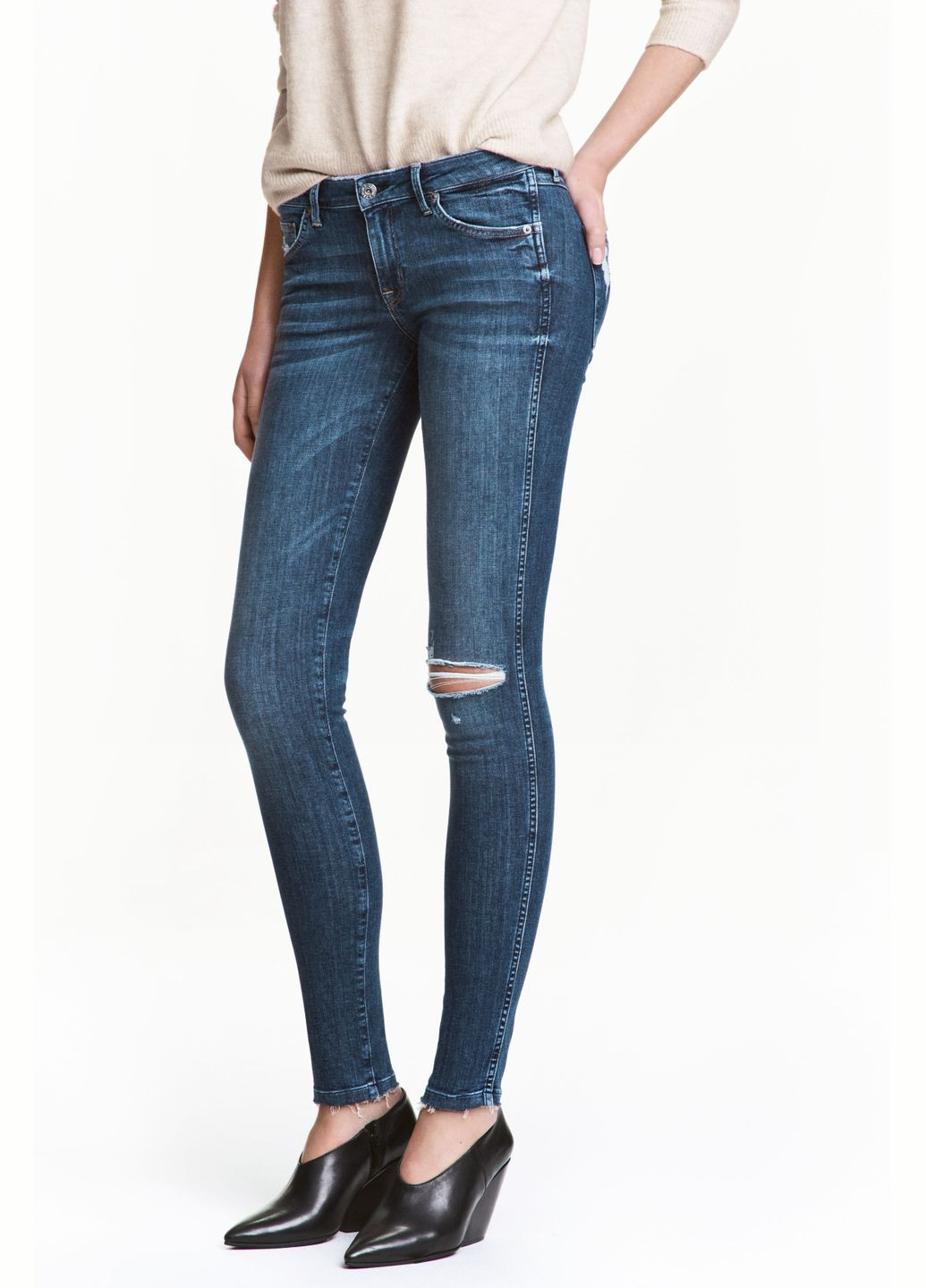 Джинсы лето,синий, H&M - (263693508)