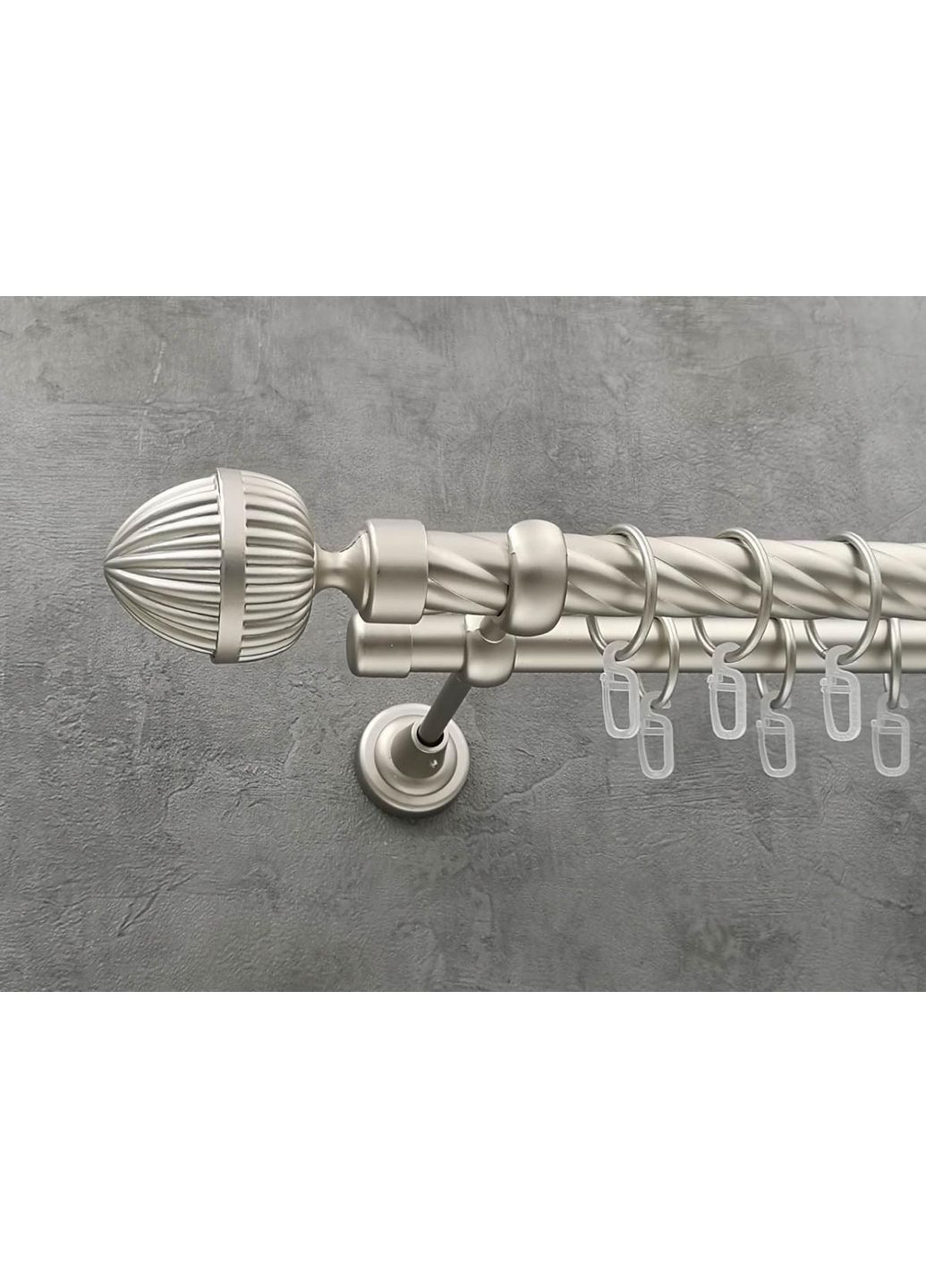 Карниз Одеон кручена штанга подвійний відкритий 25/19 мм 320 см Сатин Quadrum (352781805)