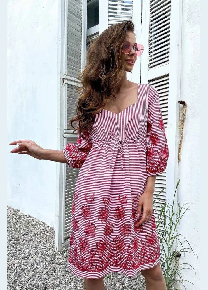 Розовое повседневный, кэжуал платье Seventeen с цветочным принтом