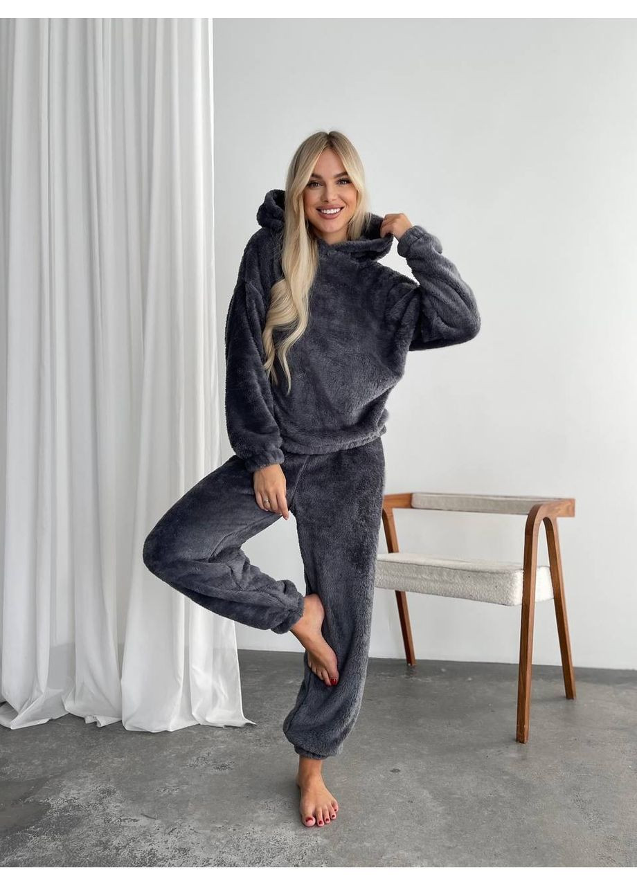 Костюм дуже теплий та мʼякий,двостороння махра,худі з вушками та штани Україна (364547681)