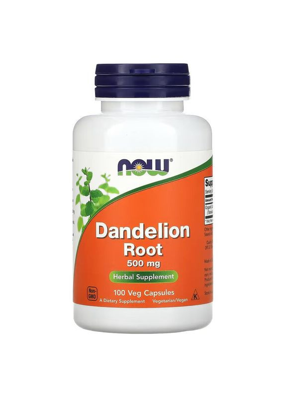 Натуральная добавка Dandelion Root 500 mg, 100 вегакапсул. Now (334704130)