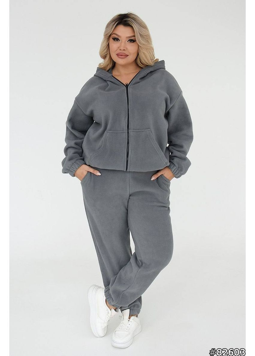 Костюм дуже теплий двусторонній фліс Полар Туреччина,Джогери штани та худі кофта оверсайз Україна (362577523)