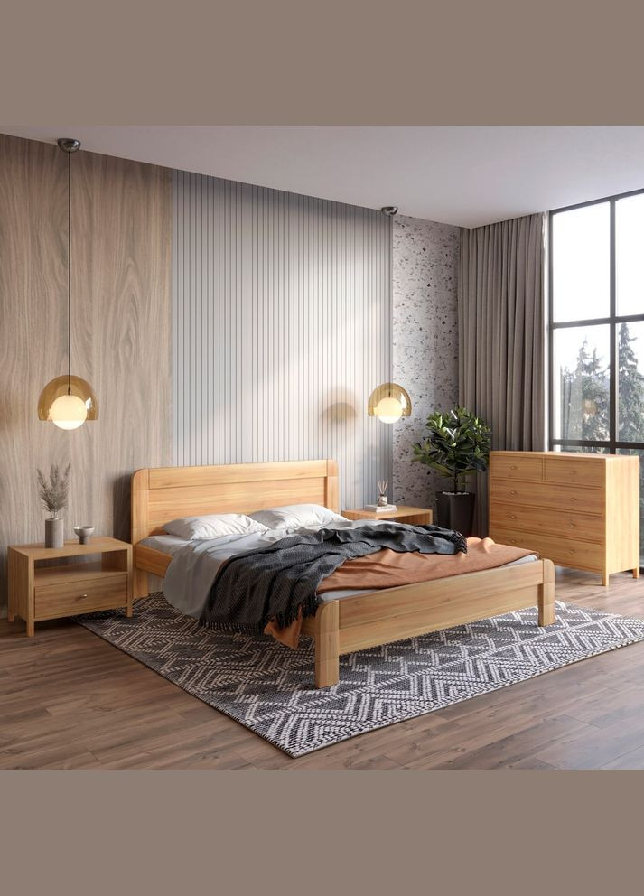 Двуспальная деревянная кровать Тоскана Люкс (подъемный механизм) 180х200 см (MBG-2993) Mebigrand (368279563)