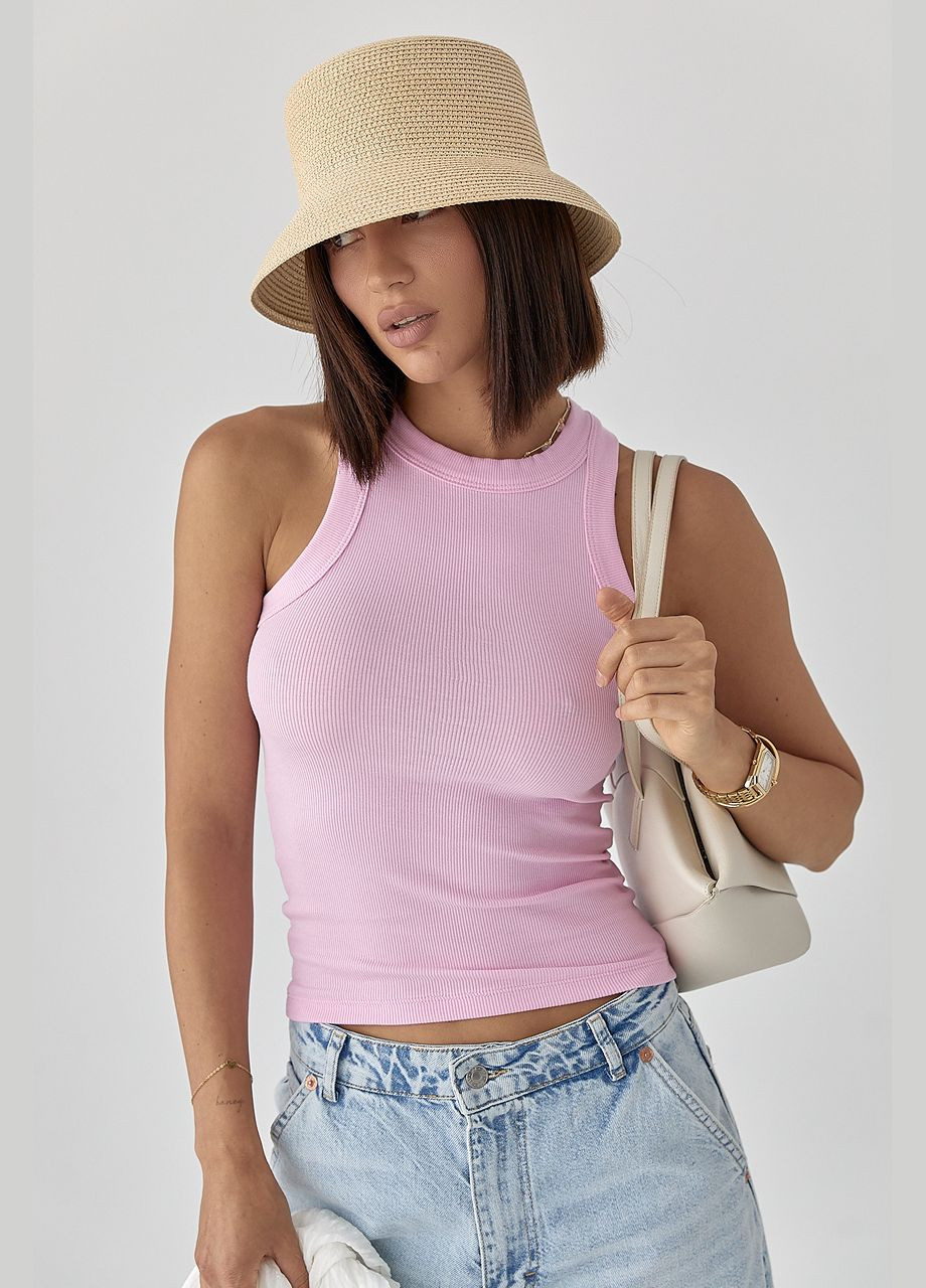 Майка приталенная в рубчик Lurex — 337701817