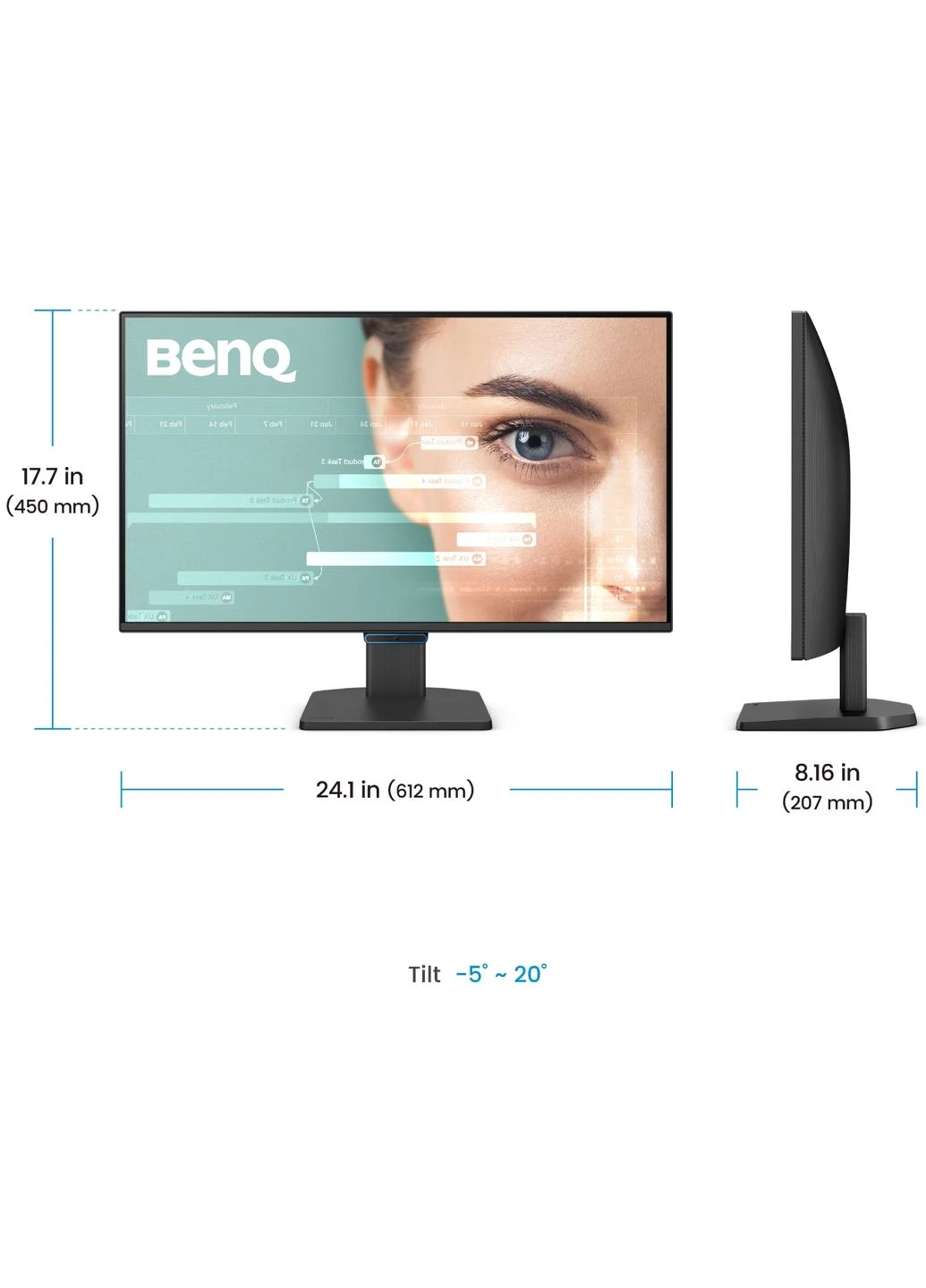 TFT 27" GW2790C, IPS, 144Гц, HDMI, DP, USB-C, колонки, BenQ (381168758)