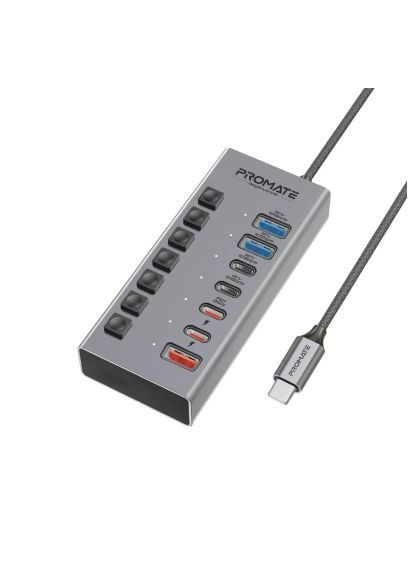 Концентратор (gegahub-10g) Promate USB Hub 7 ports gegahub-10g (366735514)