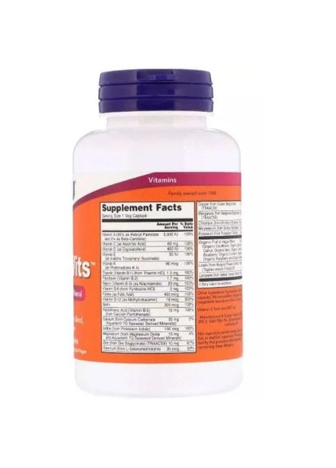 Daily Vits 120 Veg Caps NF3776 Now Foods (362419293)