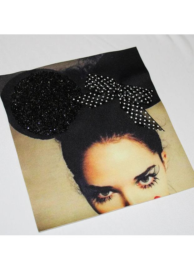 Нашивка тканева з декором "Дівчина міккі" (4256) No Brand (365730952)