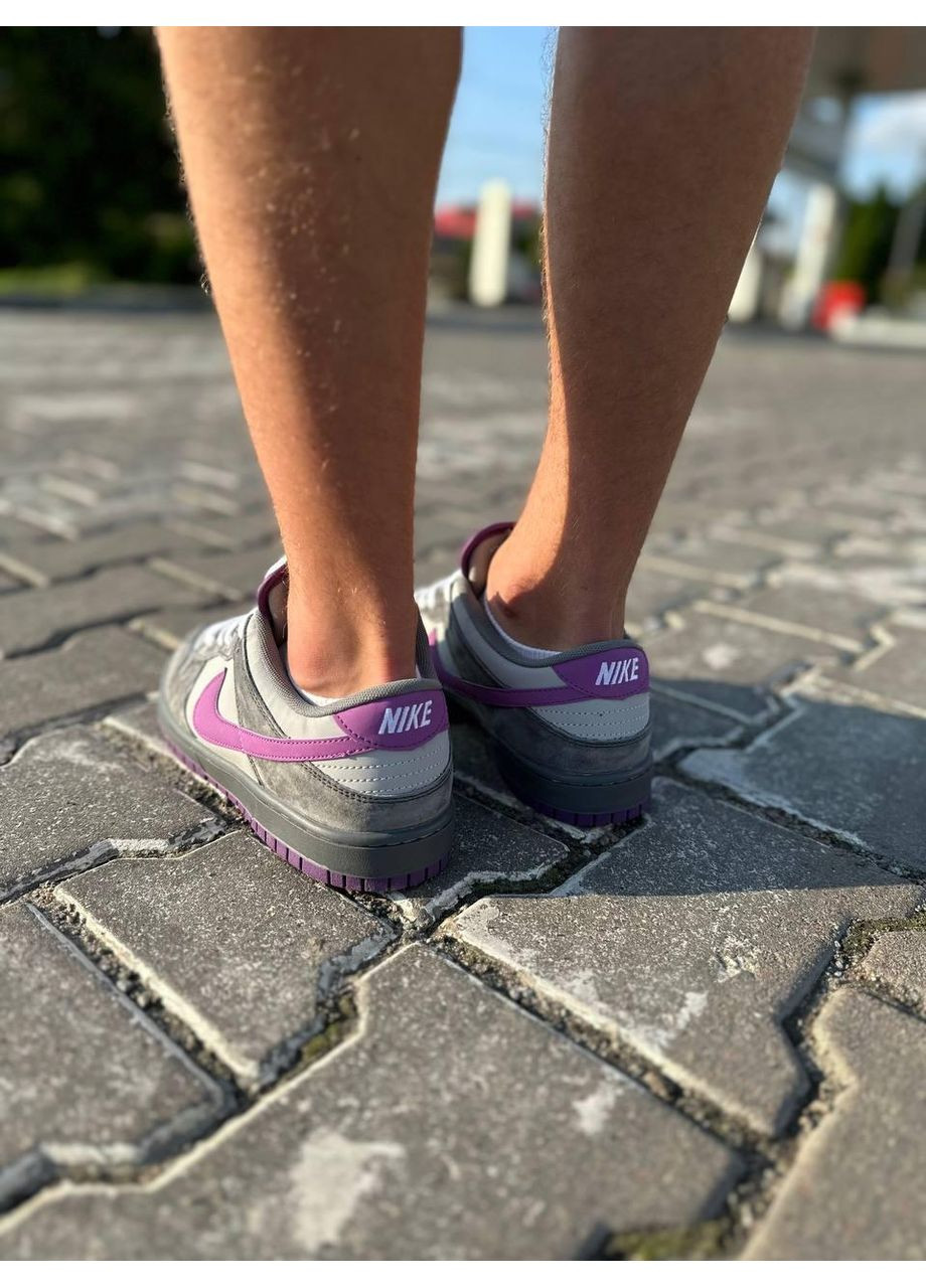 Сірі Осінні кросівки чоловічі nike sb dunk low x otomo katsuhiro grey purple найк сб данк No Brand