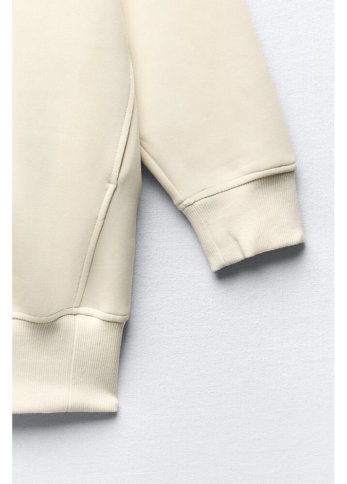 Светло-бежевый удлиненный свитшот 7901/310 Zara (370205020)