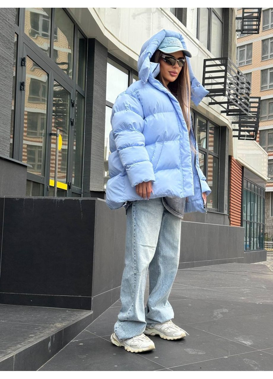 Светло-голубой зимний Пуховик Vakko