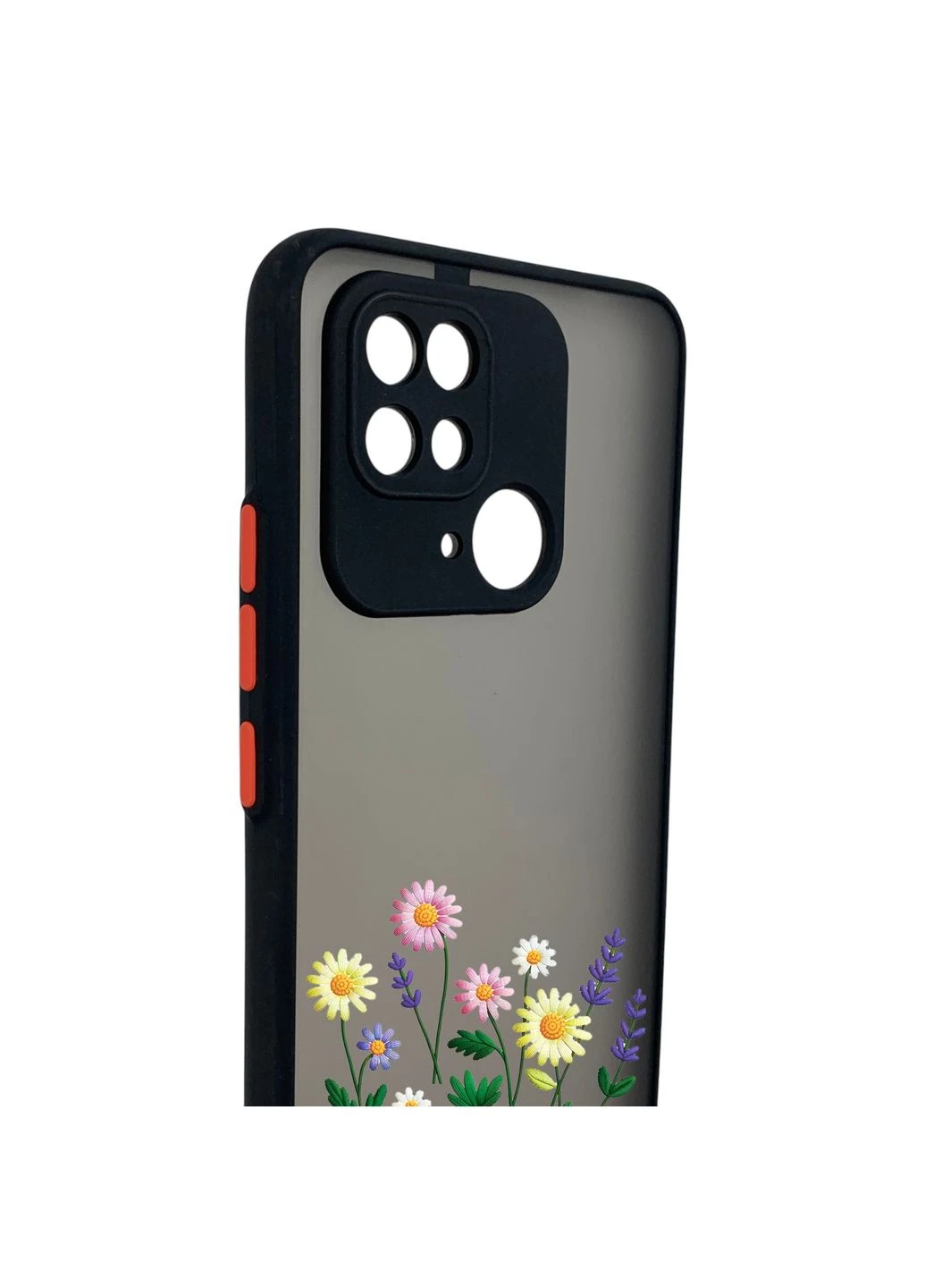 Чехол для телефона POCO C40 с 3D принтом полевые цветы с высокими бортами Xiaomi (399771407)