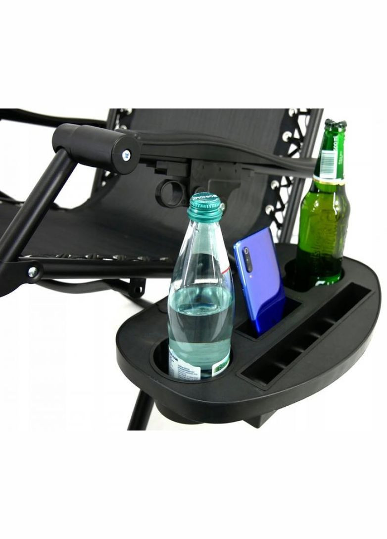 Шезлонг GardenLine Relax Black до 130 кг.! No Brand (347311771)