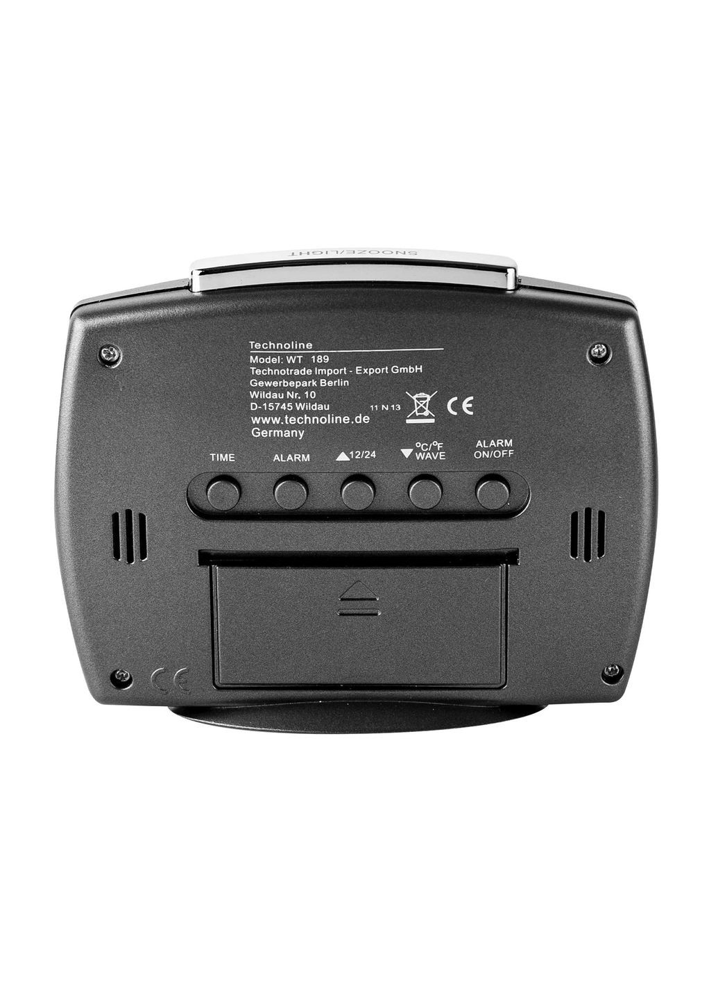 Настільний годинник WT189 Anthracite електронні 11*9*3,7 см (WT189 anthrazit) Technoline (302388732)