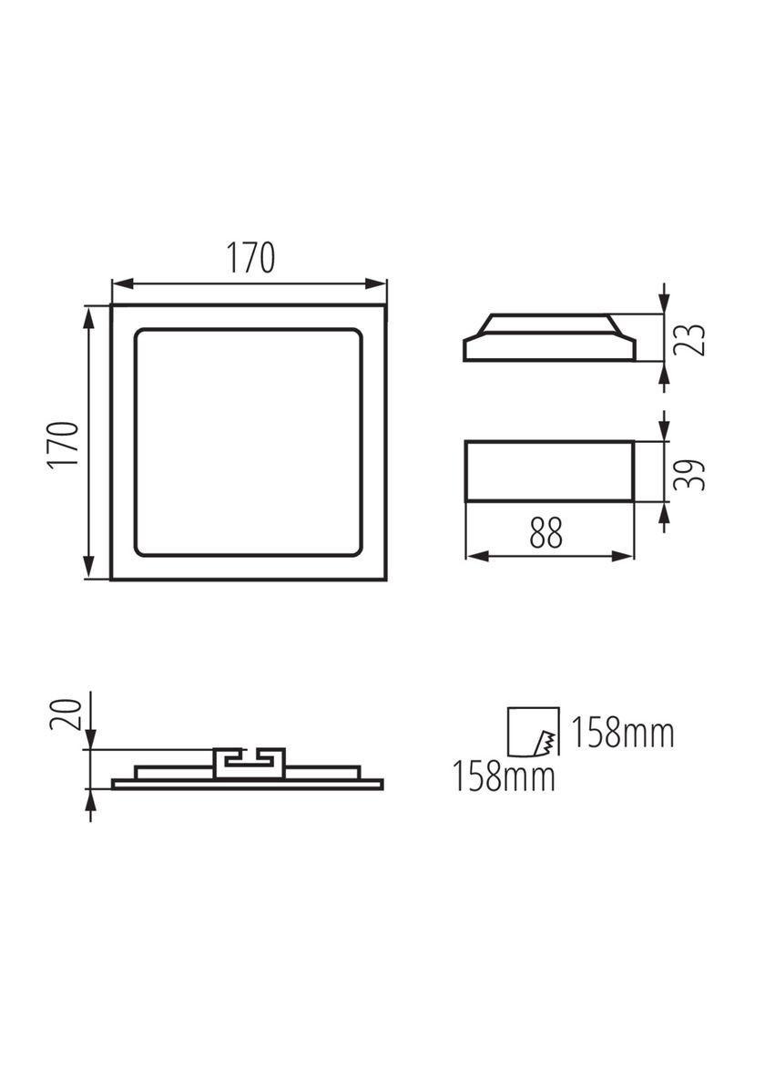 Точечный светильник 28941 Katro V2LED 12WWW-W Kanlux (305757910)