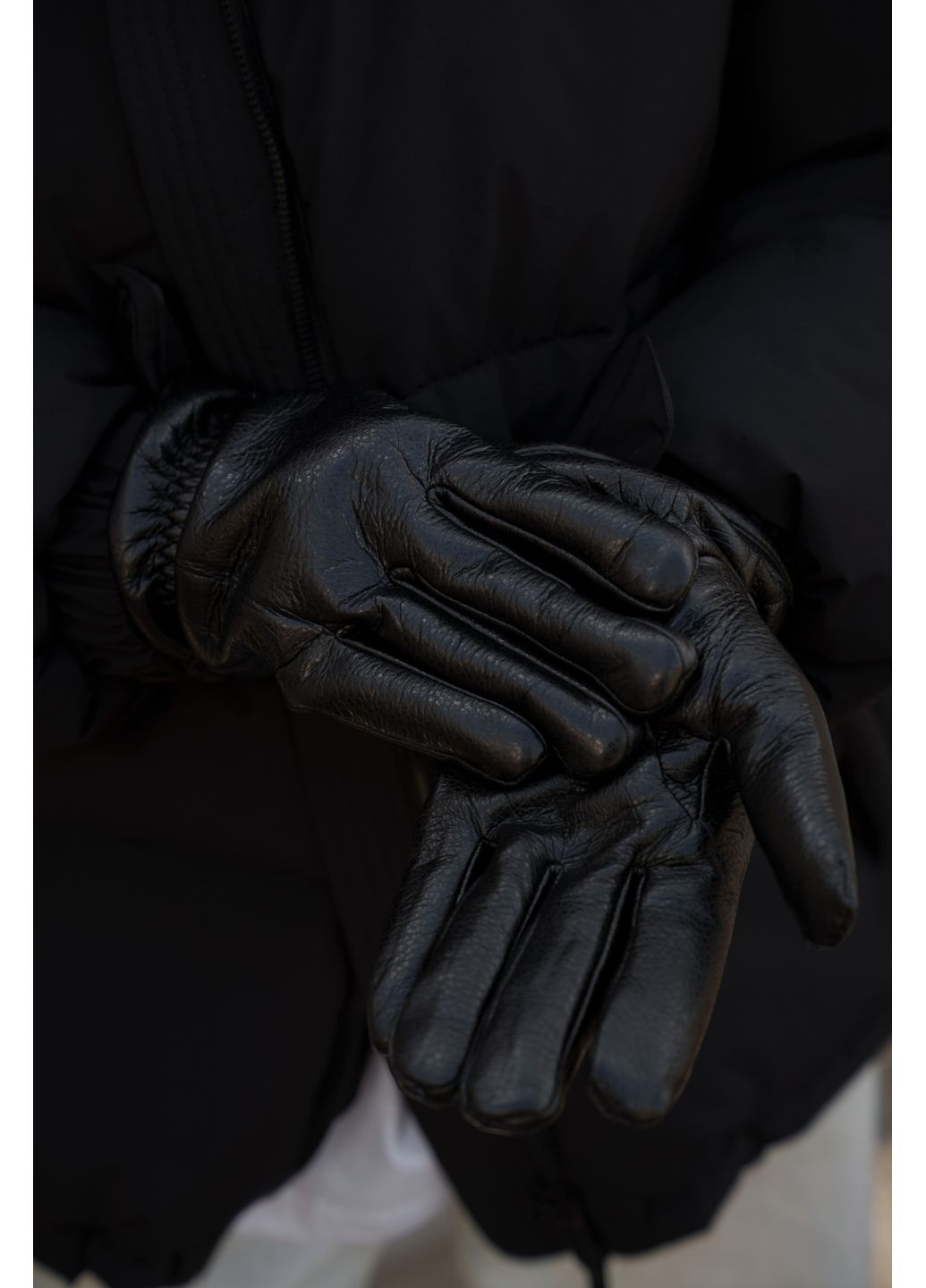 Женские кожаные теплые зимние сенсорные перчатки перчатки 1-59 Without (364670555)