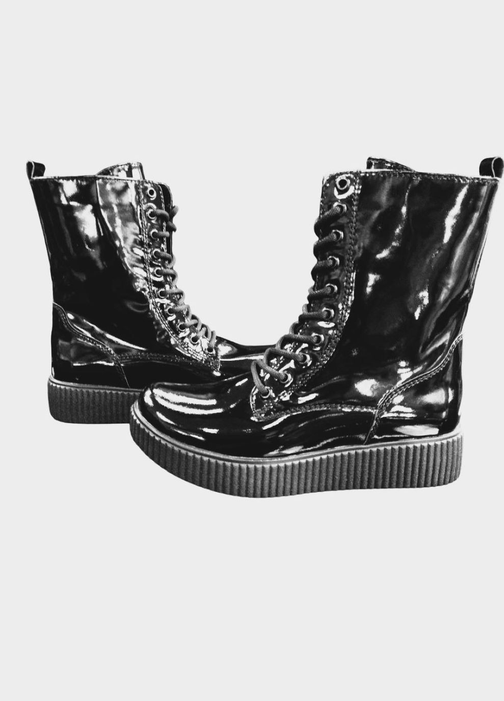 Осенние ботинки женские высокие 36 (23 см) черные стилы Avangard