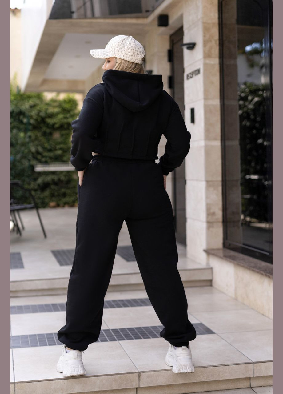 Спортивный костюм на флисе с коротким худи Fashion Girl (303263633)