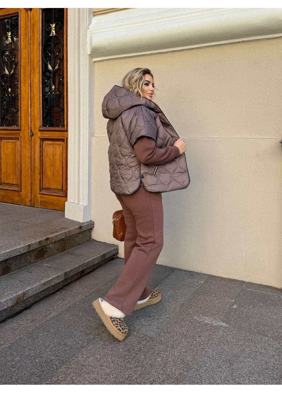 Теплий костюм-трійка з турецької тринітки Пін’є — ЗАМІРИ В ОПИСІ DK/DL Мода без кордонів (368760454)