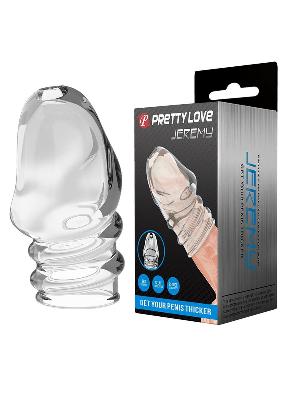 Насадка на головку члена Pretty Love Jeremy прозрачная, 3.6 х 7 см No Brand (361071659)