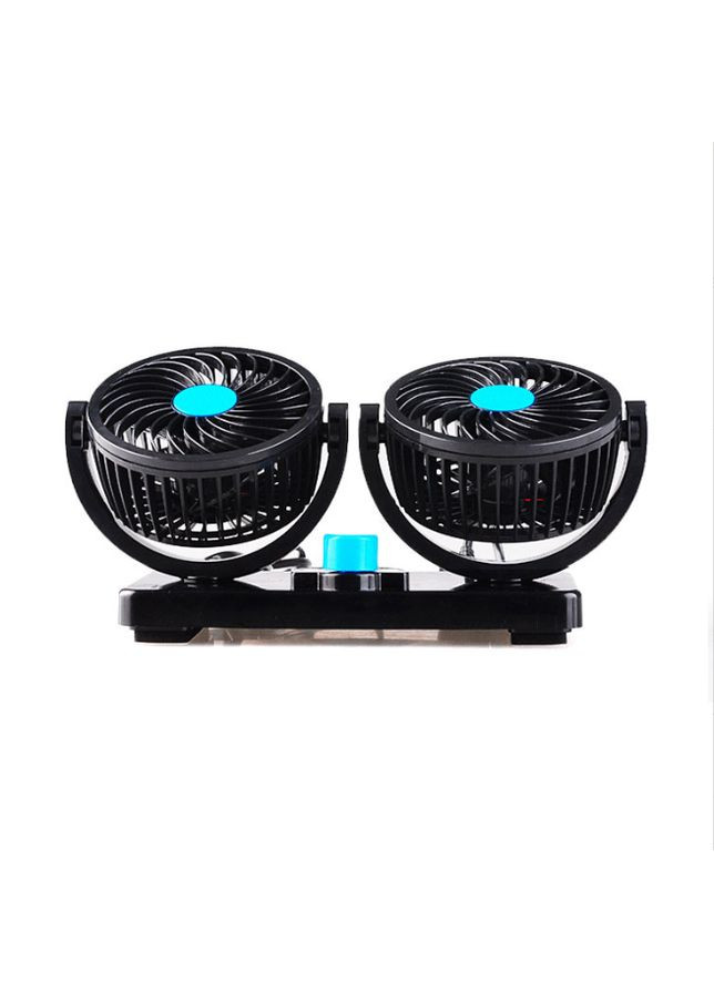 Автомобільний вентилятор подвійний, з регулятором, в прикурювач 12 V China (366666384)