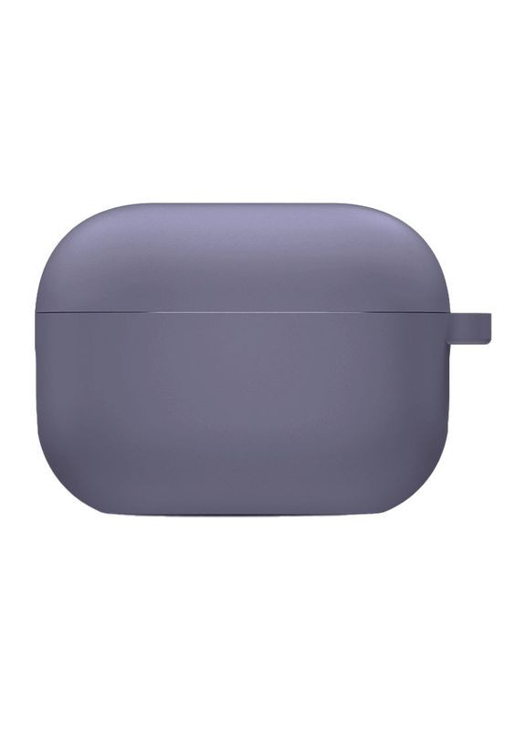 Силиконовый футляр с микрофиброй для наушников 2 / Pro Lavender Gray No Brand Airpods Pro (361077878)