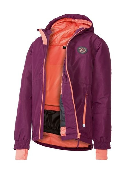 Бордовая демисезонная термо-куртка лыжная мембранная для девочки 122/128см(6-8р),134/140см(8-10р) бордовая Crivit