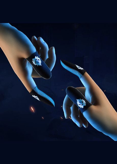 Игровые напальчники Ghost 3.0 черные для игры на телефоне смартфоне носочки для пальцев (светятся в темноте) No Brand (305199933)