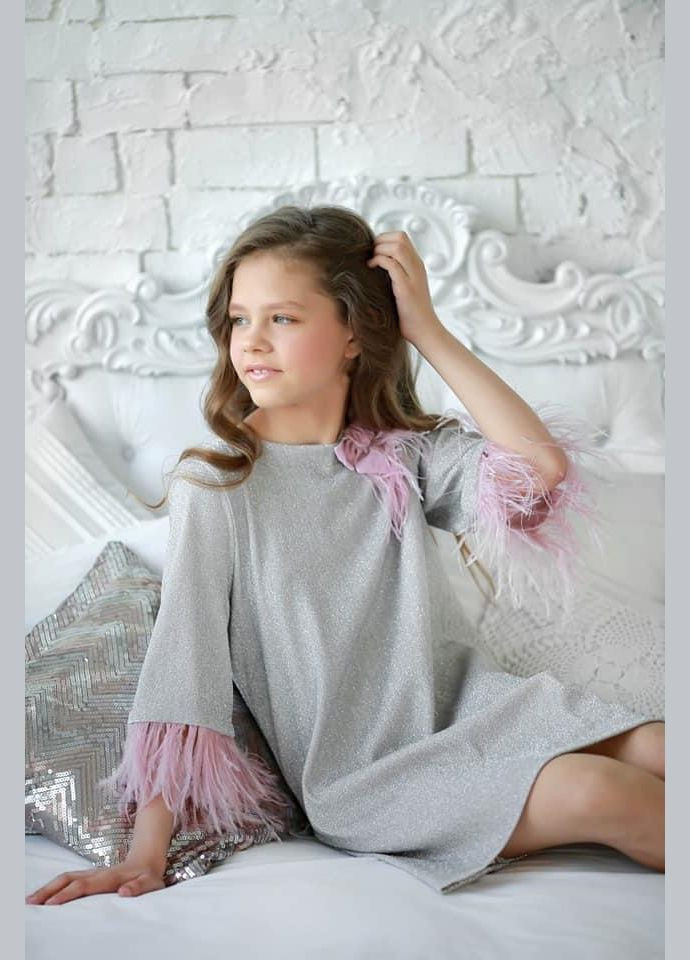 Срібна сукня святкова срібна україна Mone (313863057)