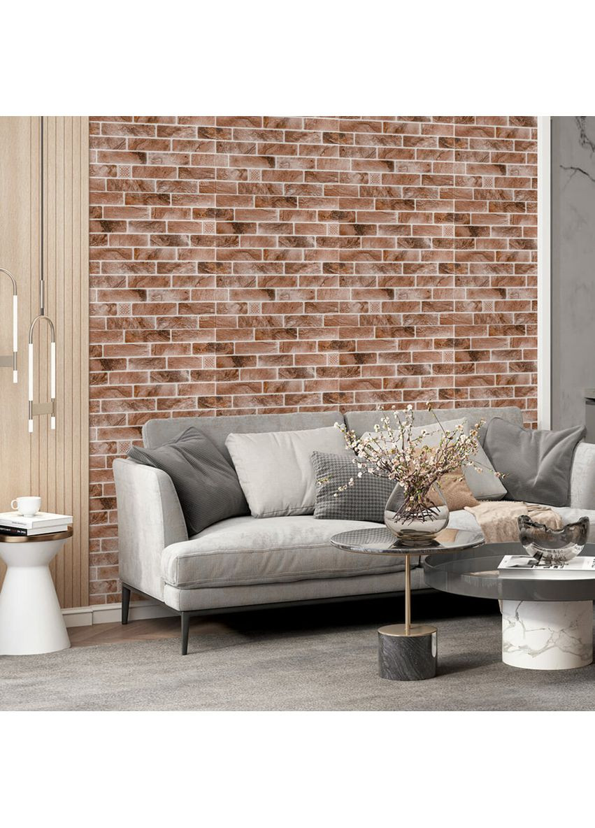 Панель стеновая 670х680х4мм Клинкер песчано-коричневый (D) SW-00002004 Sticker Wall (362115502)