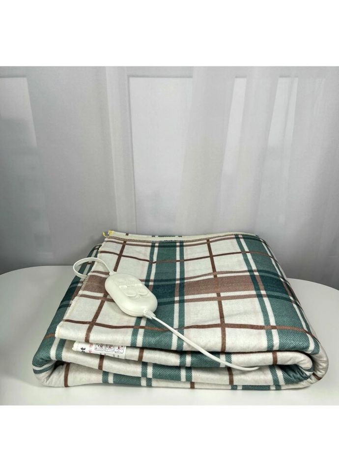 Электропростынь двуспальная с двумя зонами 155x170 с цветным рисунком Турция байка 54966 Lux (317733337)