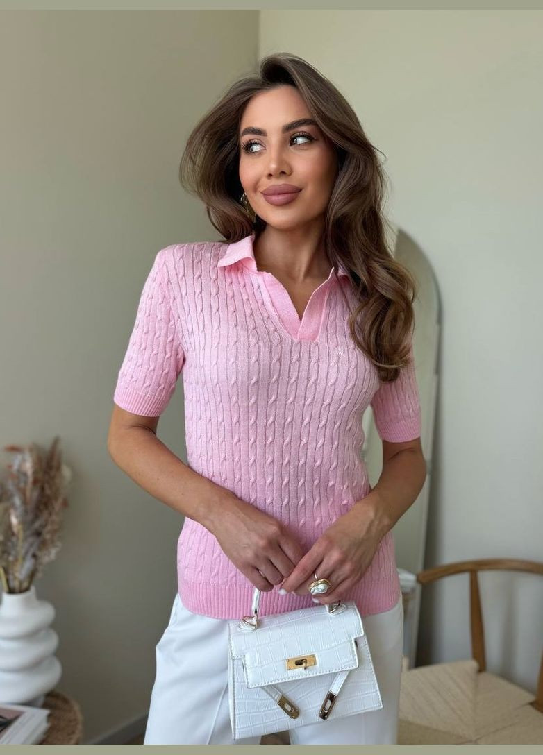 Футболка-поло 😍Вʼязка Акрил+бавовна No Brand (341248709)