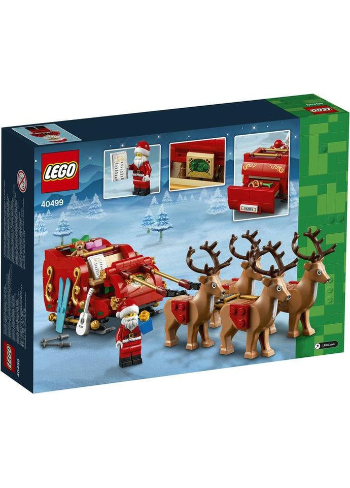 Конструктор Лего Іконік Сани Діда Мороза Iconic Santa's Sleigh 40499 Lego (372012407)