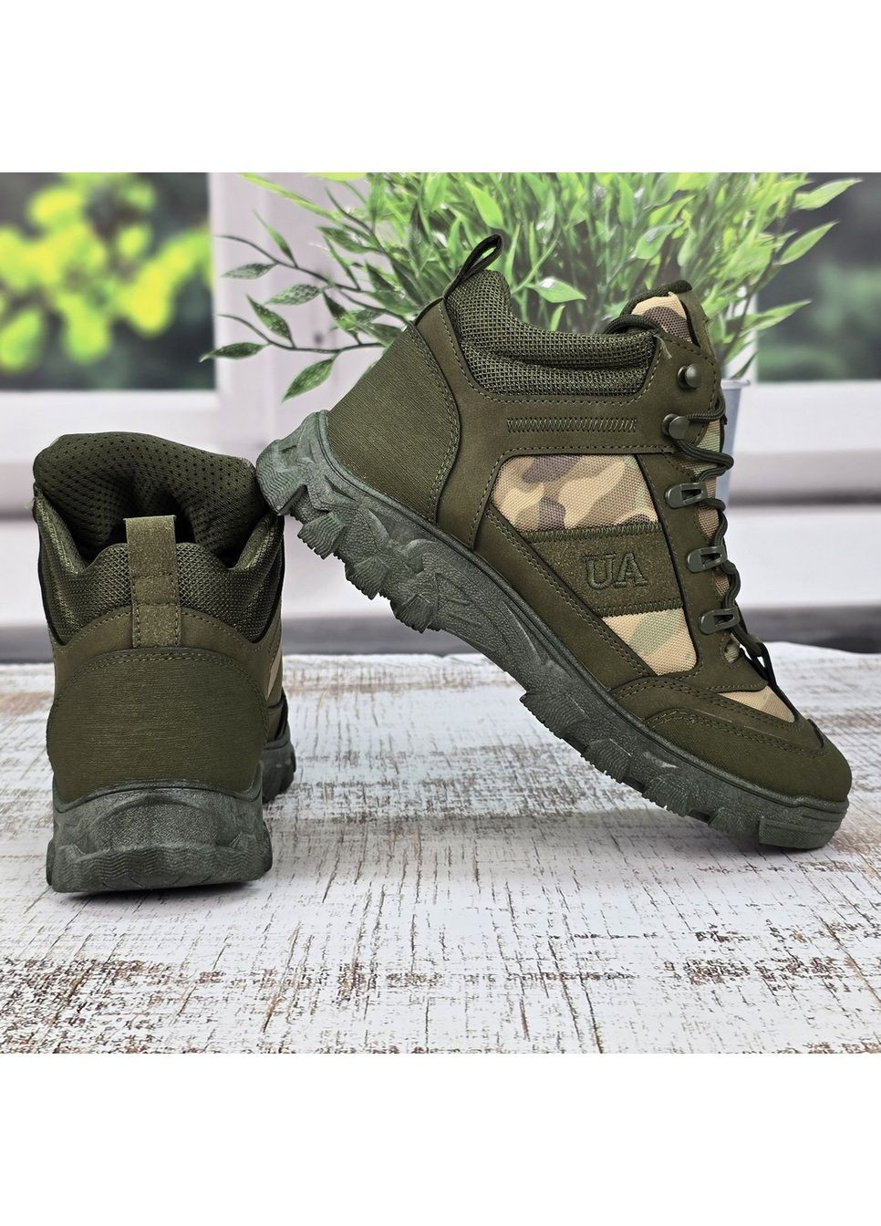 Оливковые зимние мужские зимние ботинки Dago