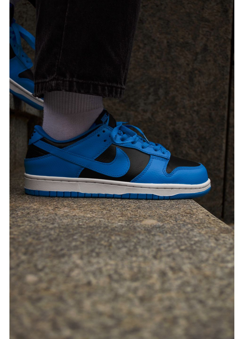 Черные демисезонные кроссовки мужские nike sb dunk blue black найк сб данк No Brand